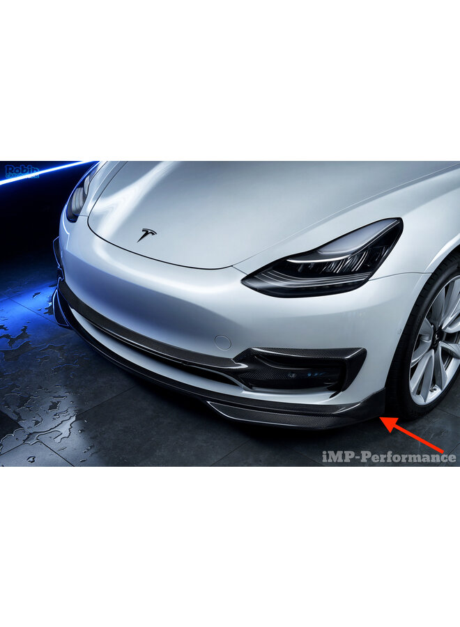 Carbon front lip splitter Tesla Model 3