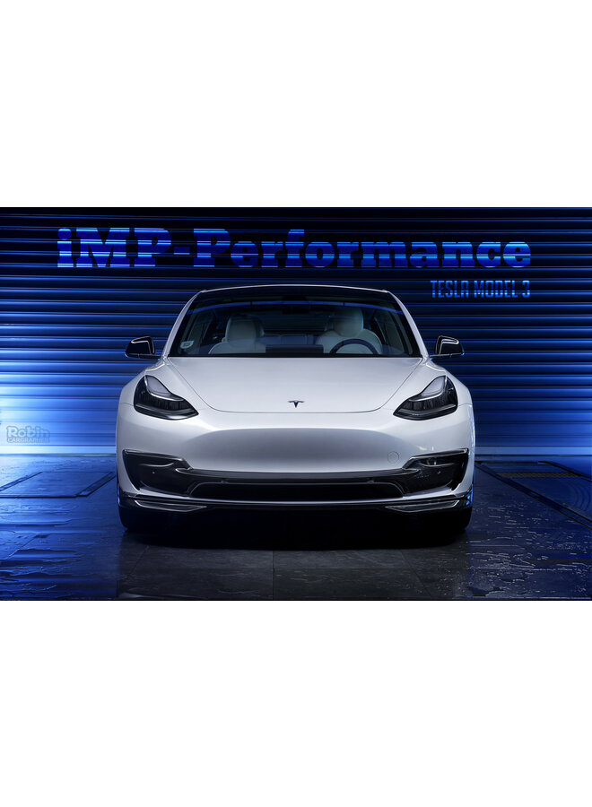 Divisor de labio delantero de carbono Tesla Model 3