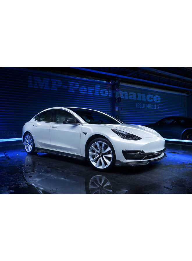 Carbon front lip splitter Tesla Model 3