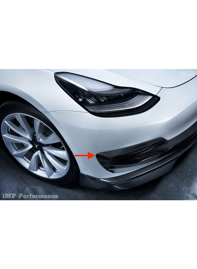 Tesla Model 3 Carbon Stoßstangen-Frontlippe