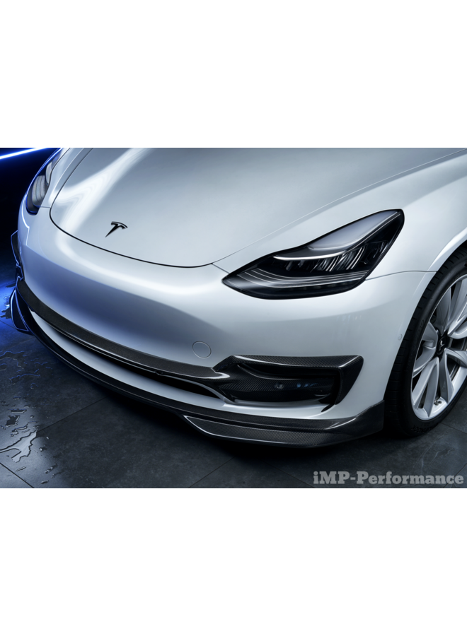 Carbon bumper front lip Tesla Model 3