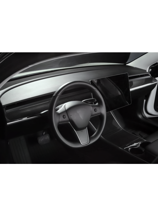 Carbon dashboard trim Tesla Model 3
