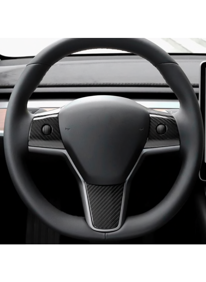 Carbon stuur trim cover Tesla Model 3