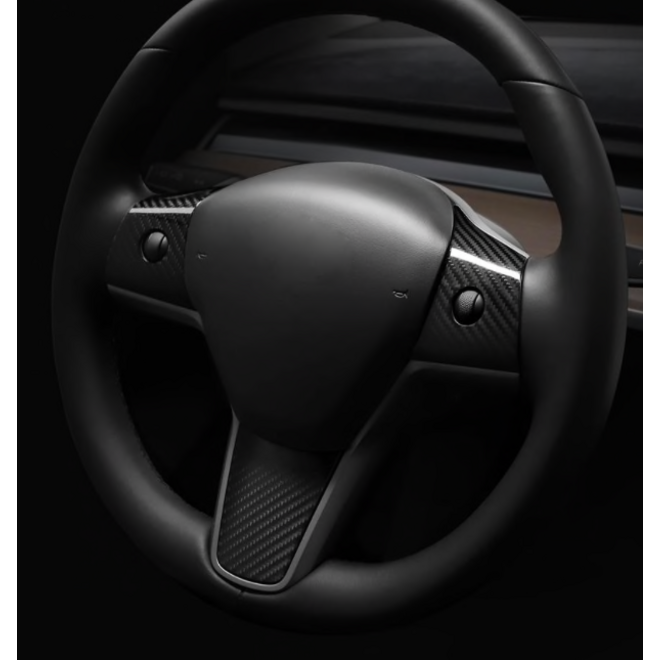 Carbon stuur trim cover Tesla Model 3