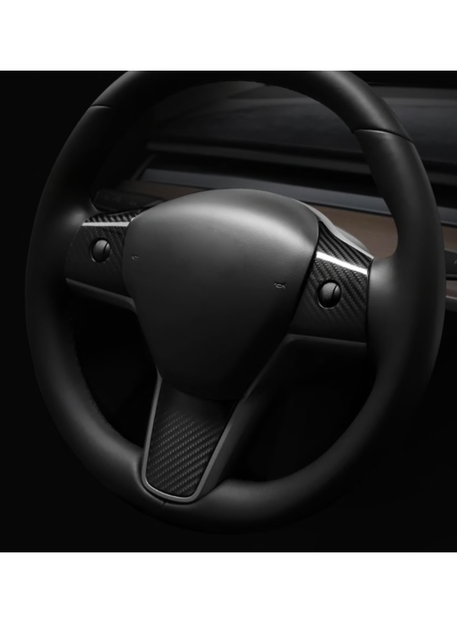 Carbon steering wheel trim cover Tesla Model 3