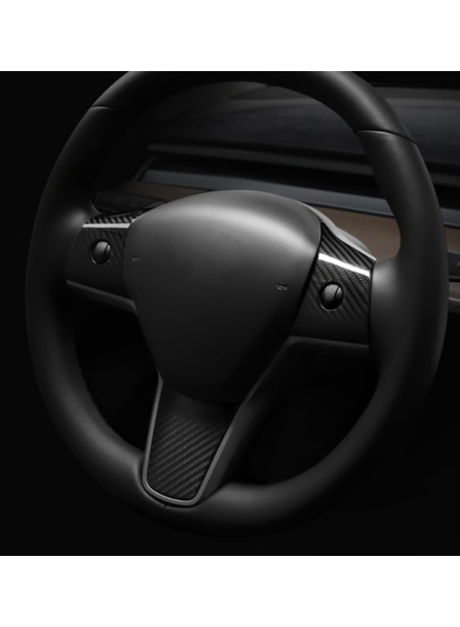 Embellecedor de volante en carbono Tesla Model 3