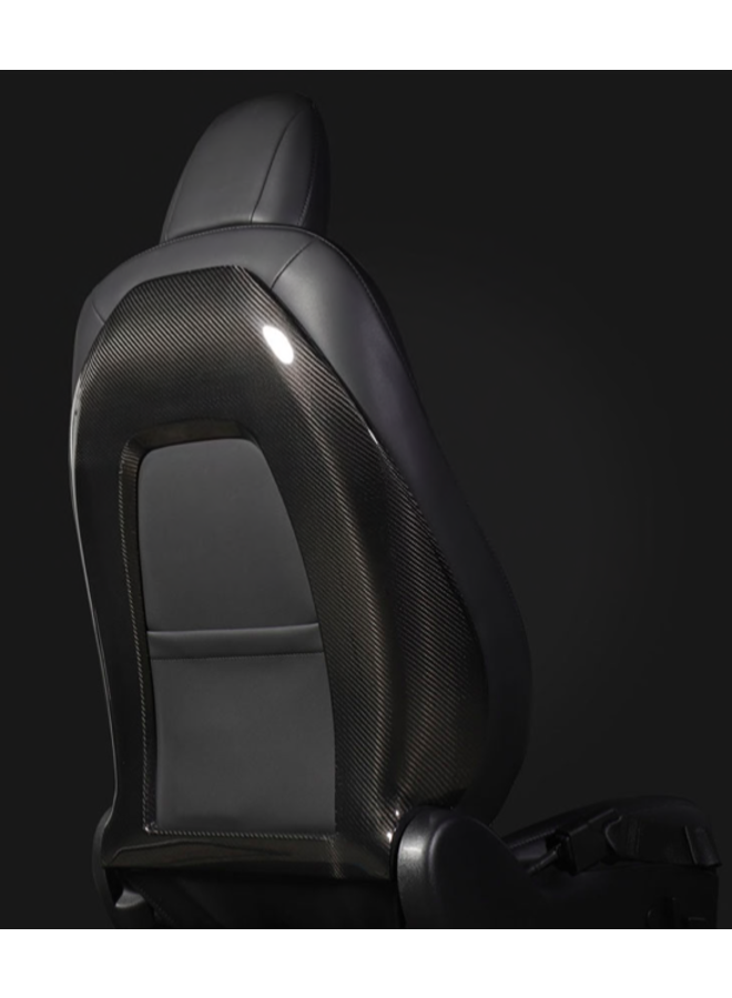 Carbon stoel covers Tesla Model 3