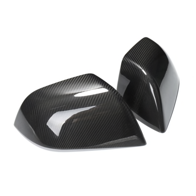 Carbon mirror covers Tesla Model 3