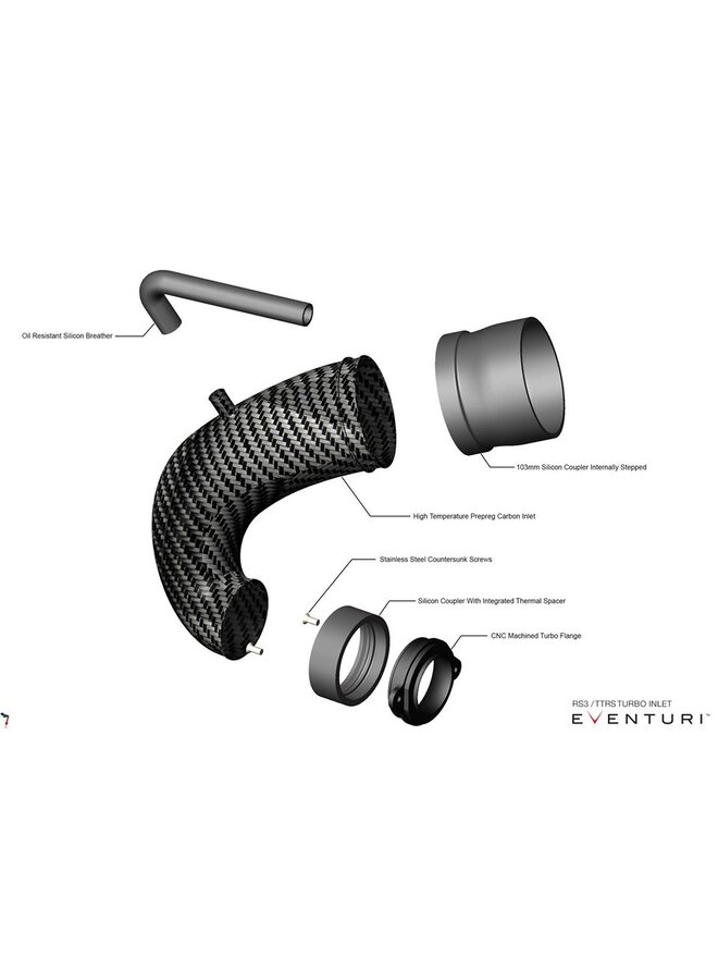 Eventuri Audi RS3 8V / TTRS 8S CARBON TURBO INLET