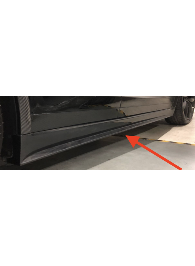 Carbon side skirt extensions Tesla Model X