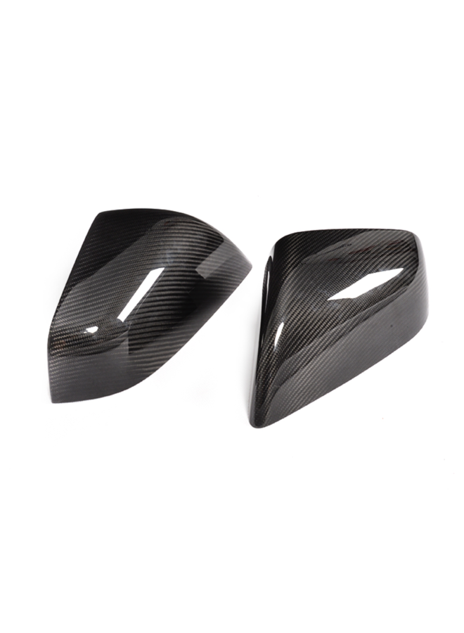 Carbon mirror covers Tesla Model X