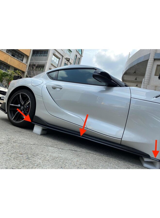 Toyota Supra A90 Carbon side skirt extensions