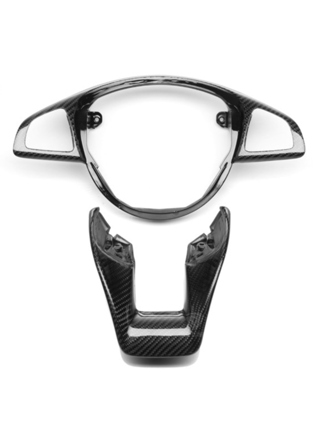 Mercedes W176 W205 R190 W213 Embutimento no volante em carbono