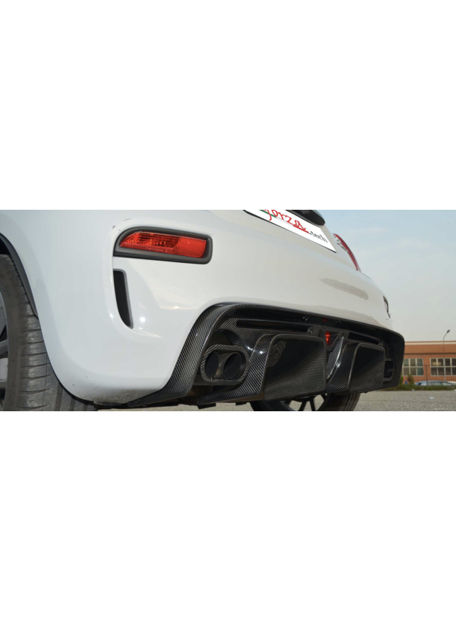 Fiat 595 Abarth carbon diffuser