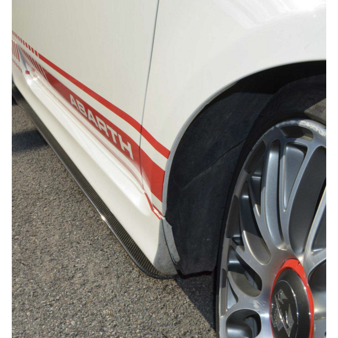 Estensioni minigonne laterali in carbonio Fiat 500 595 Abarth