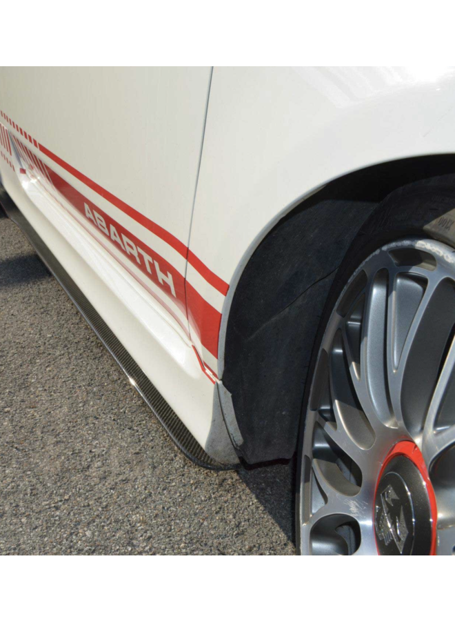 Extensões de saia lateral de carbono Fiat 500 595 Abarth
