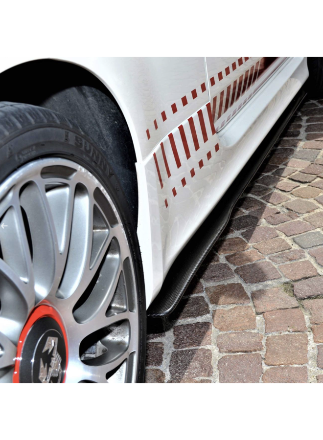 Extensões de saia lateral Fiat 500 595 Abarth Carbon