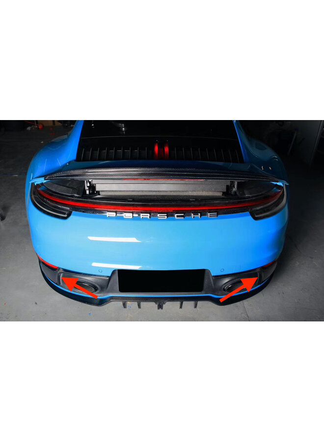 Porsche 992 911 Carbon rear bumper diffuser cover