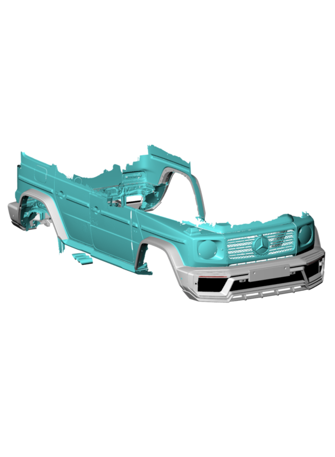Mercedes W464 G500 G550 G63 widebody in carbonio