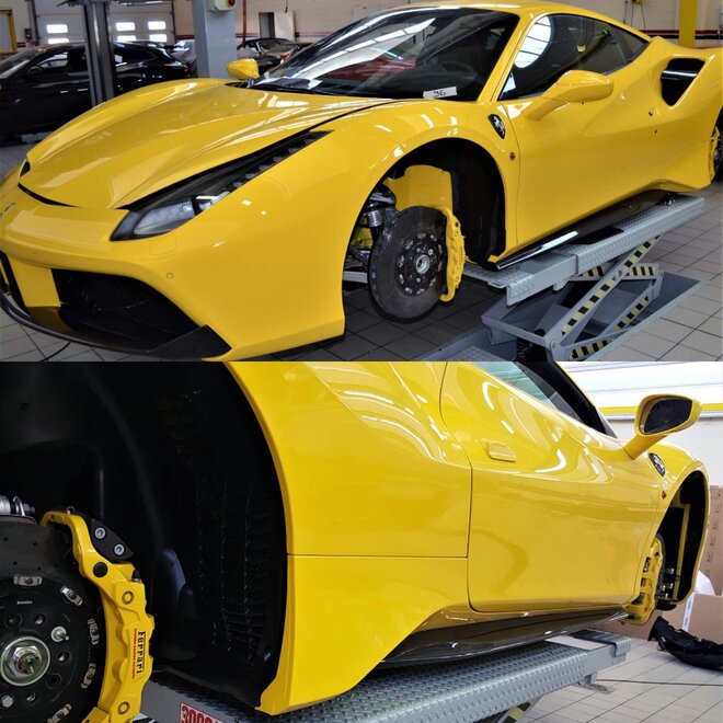 Jupes latérales en carbone style Pista Ferrari 488 GTB