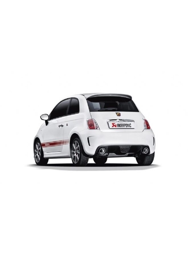 Fiat Abarth 500 / 500C Akrapovic uitlaatsysteem slip-on exclusief eindtips