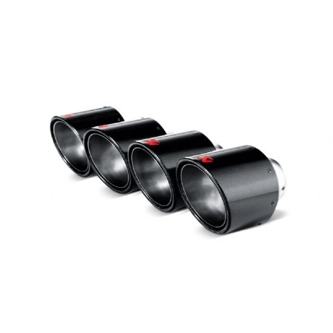 Jeu de sorties d'échappement en carbone Corvette Z06 / ZR1 C6 Akrapovic (diamètre 115 mm)