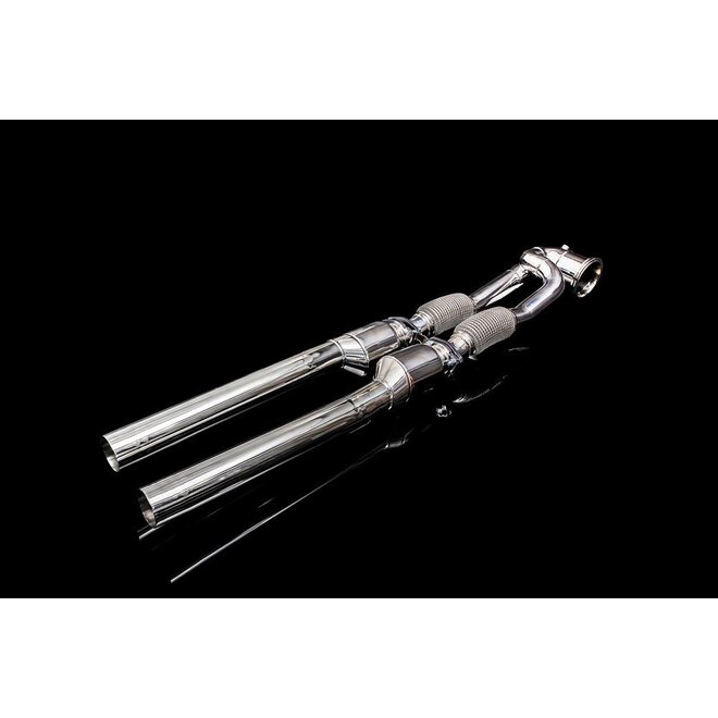 Downpipe IPE Audi RS3 8V + tube avant avec chat