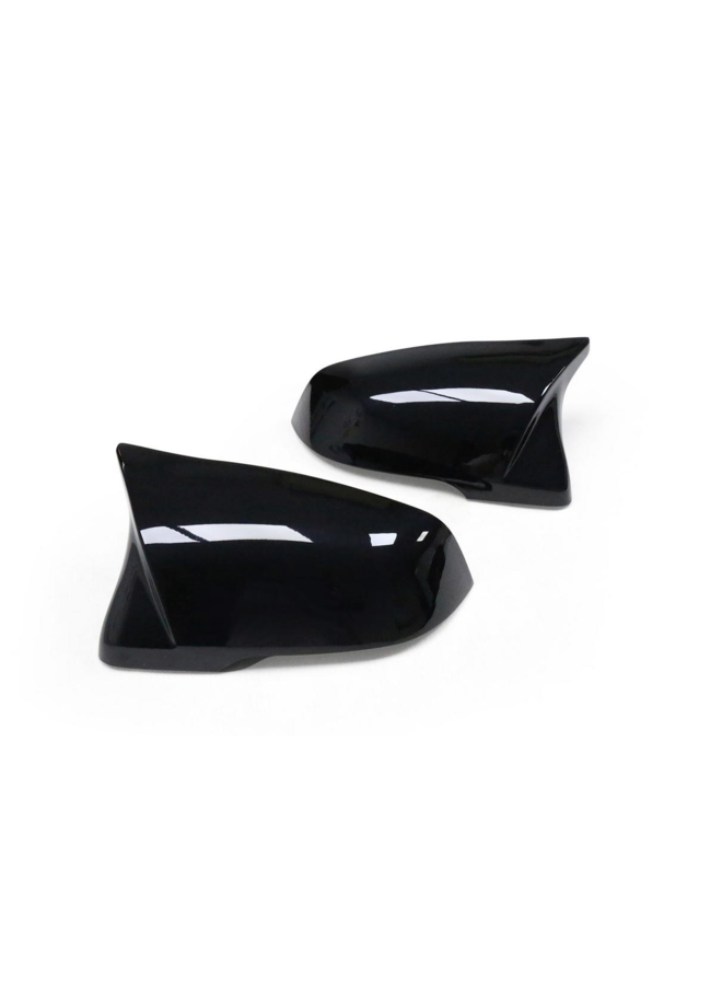 Glänzend schwarze Spiegelabdeckungen im M-Stil für den BMW 1er F40
