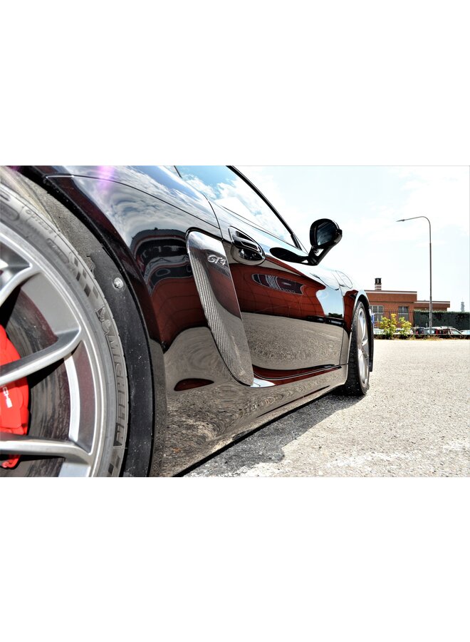 Grille d'aération latérale carbone Porsche 981 Cayman GT4