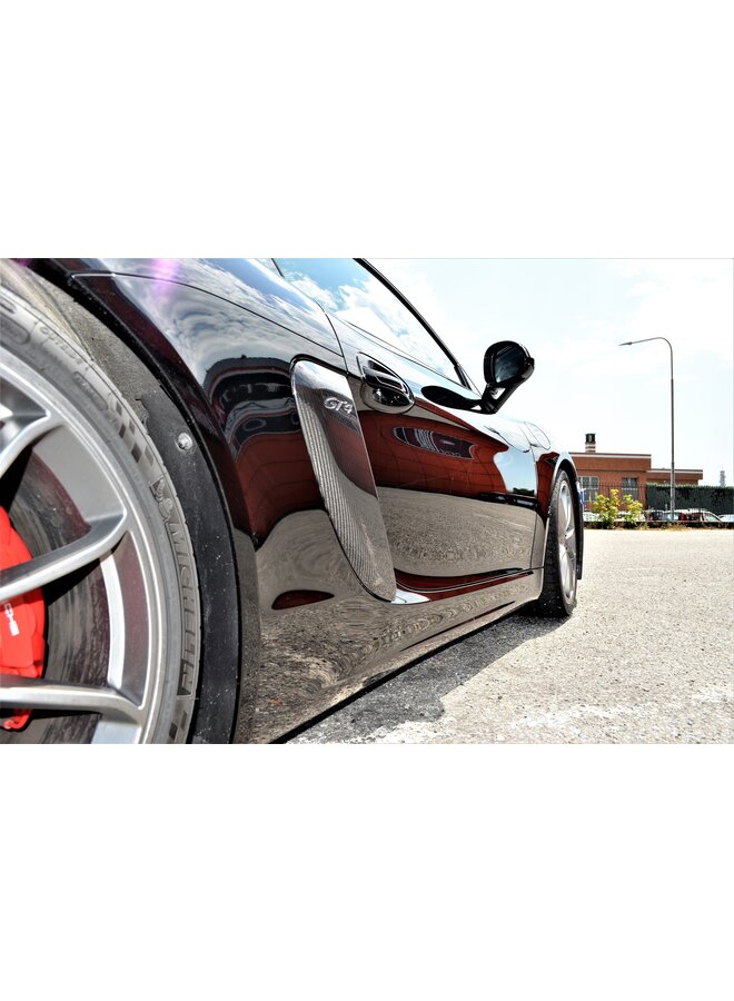 Salida de aire lateral de carbono Porsche 981 Cayman GT4