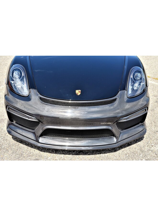 Porsche Cayman 981 GT4 Carbon voorlip splitter