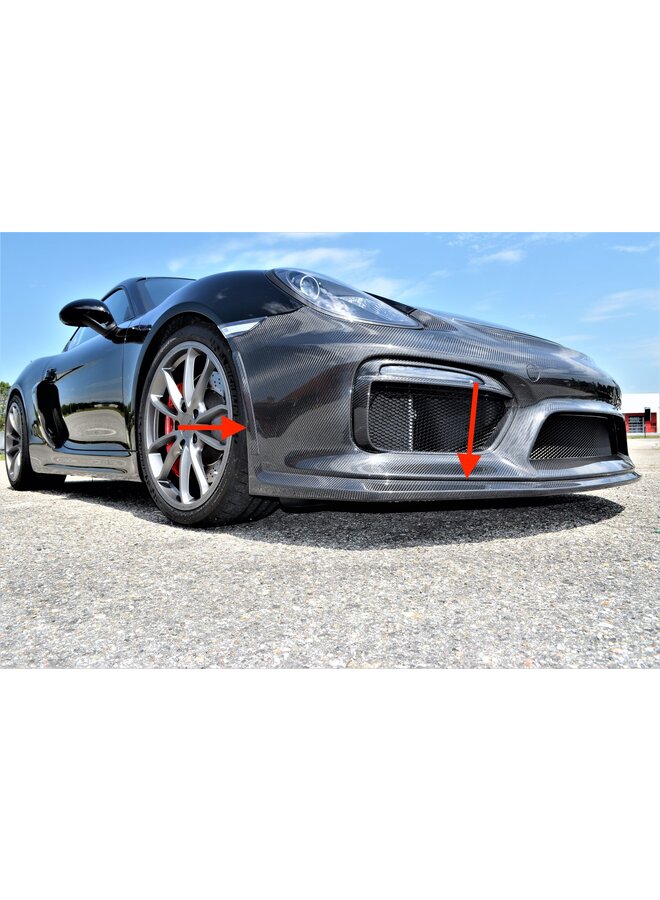 Porsche Cayman 981 GT4 Splitter anteriore in carbonio