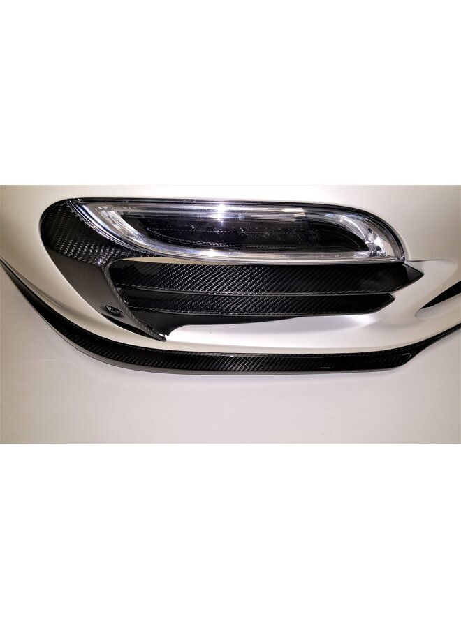 Inserções de pára-choques de carbono Porsche 991 Turbo S