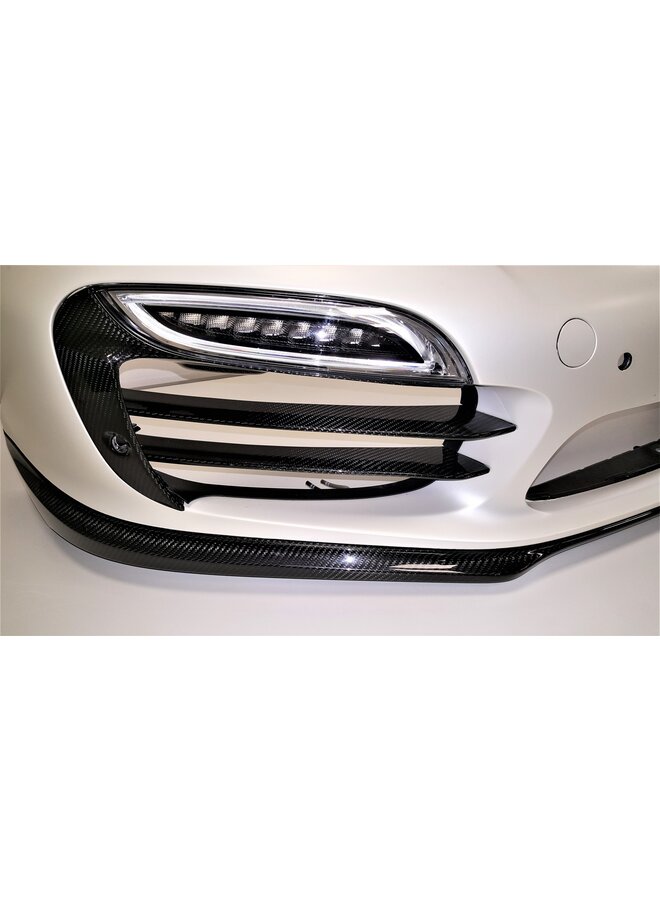 Inserções de pára-choques de carbono Porsche 991 Turbo S