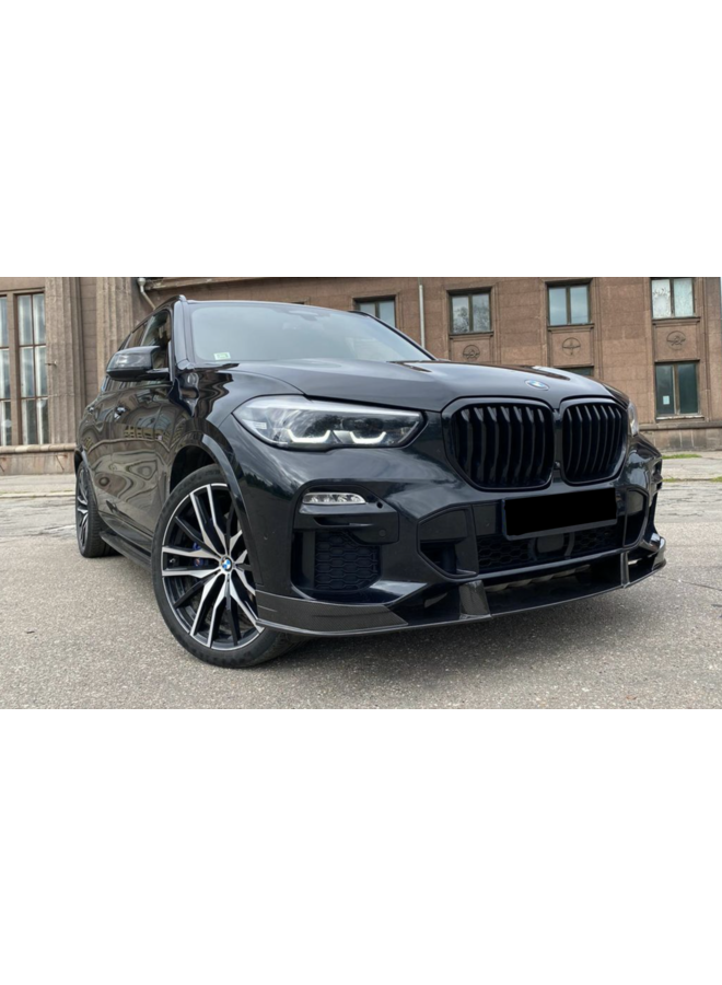Divisor de lábios dianteiro em carbono BMW G05 X5