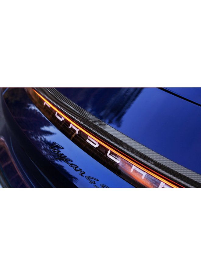 Spoiler de porta-malas em carbono Porsche Taycan 4S Turbo S