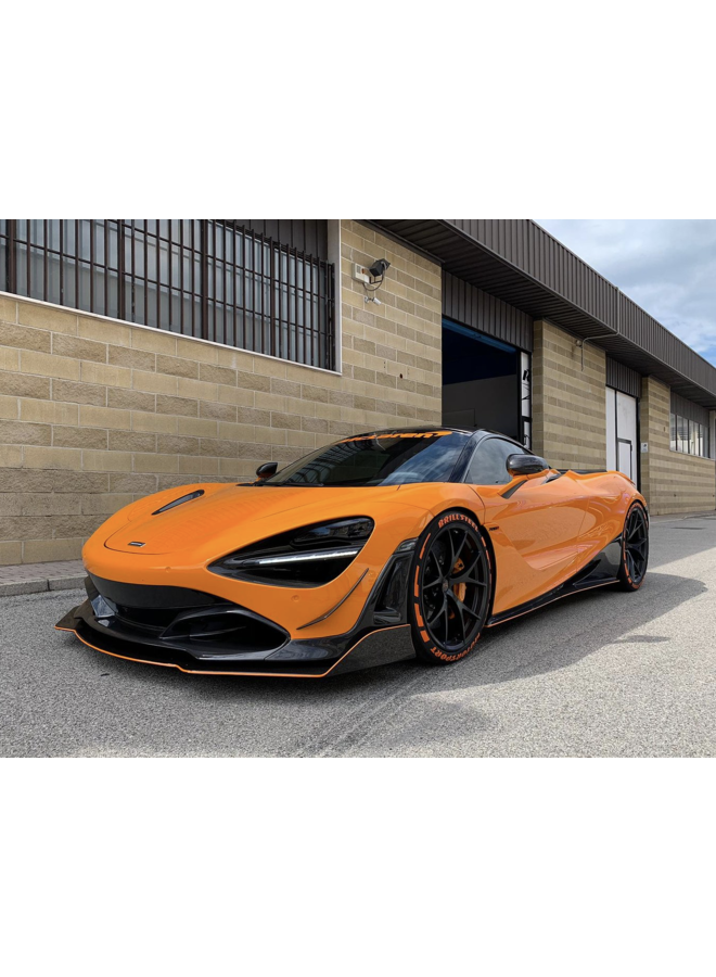 Divisor de labio delantero de carbono McLaren 720S