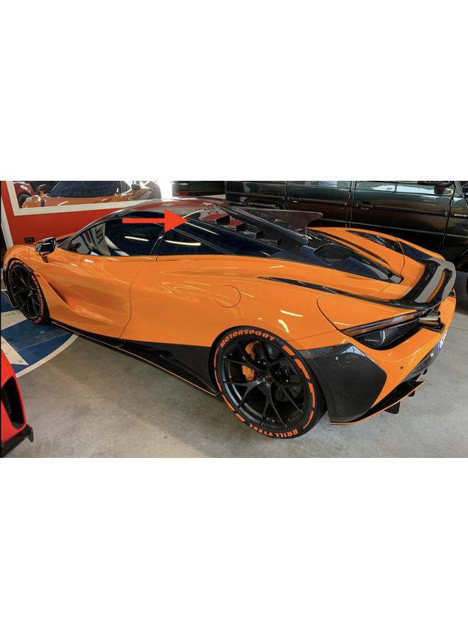 Aleta del maletero del techo de carbono McLaren 720S