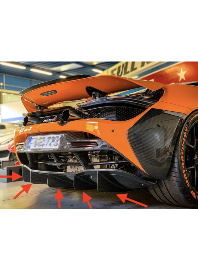 Carbon diffuser fins McLaren 720s