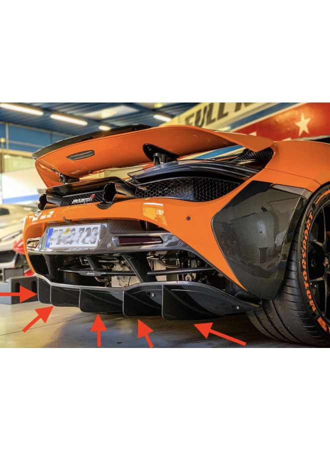 Carbon-Diffusorlamellen McLaren 720s