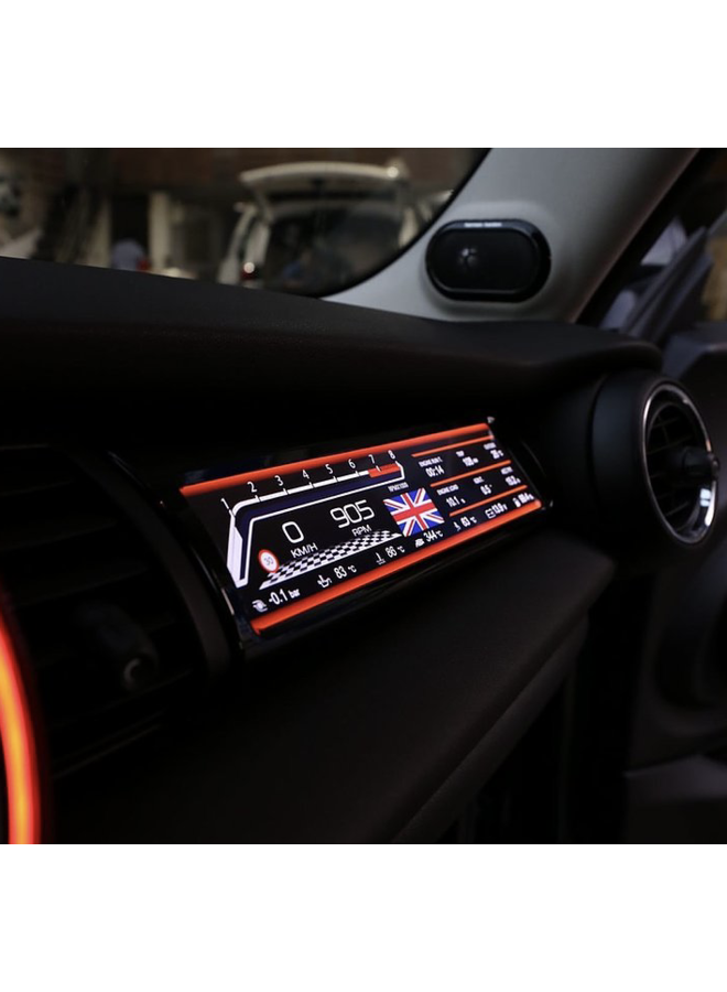 Display esportivo de passageiros Mini Cooper F55 F56 F57