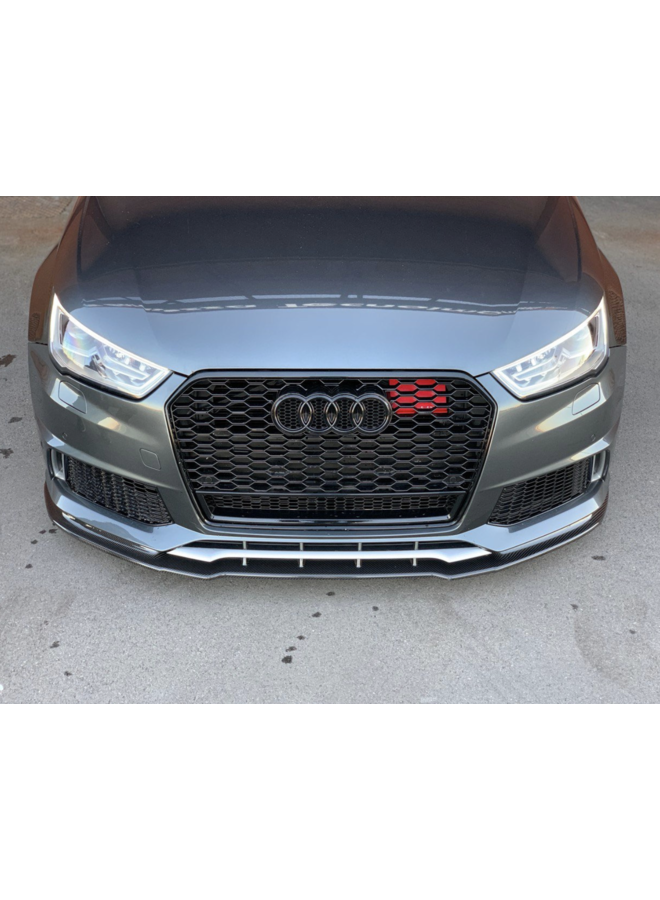 carbon front lip splitter Audi A1 S1 8x