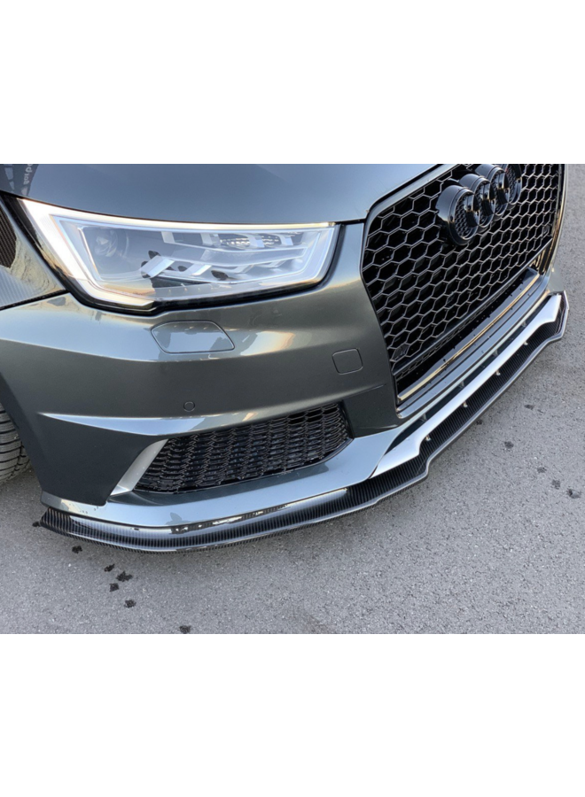 Divisor de labio delantero de carbono Audi A1 S1 8x