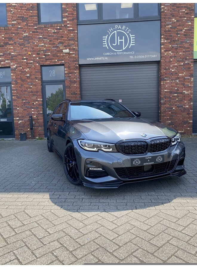 Hochglänzender schwarzer Performance-Frontlippensplitter BMW G20 G21 3er