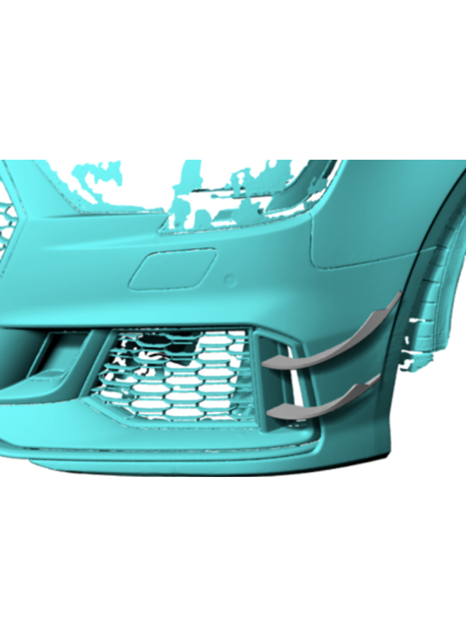 Faldones de carbono para el lavado de cara del Audi RS3 Sedan