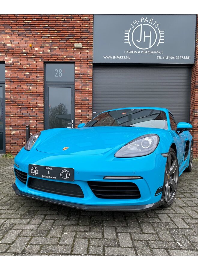 Carbon front lip splitter Porsche 718 Cayman Boxster