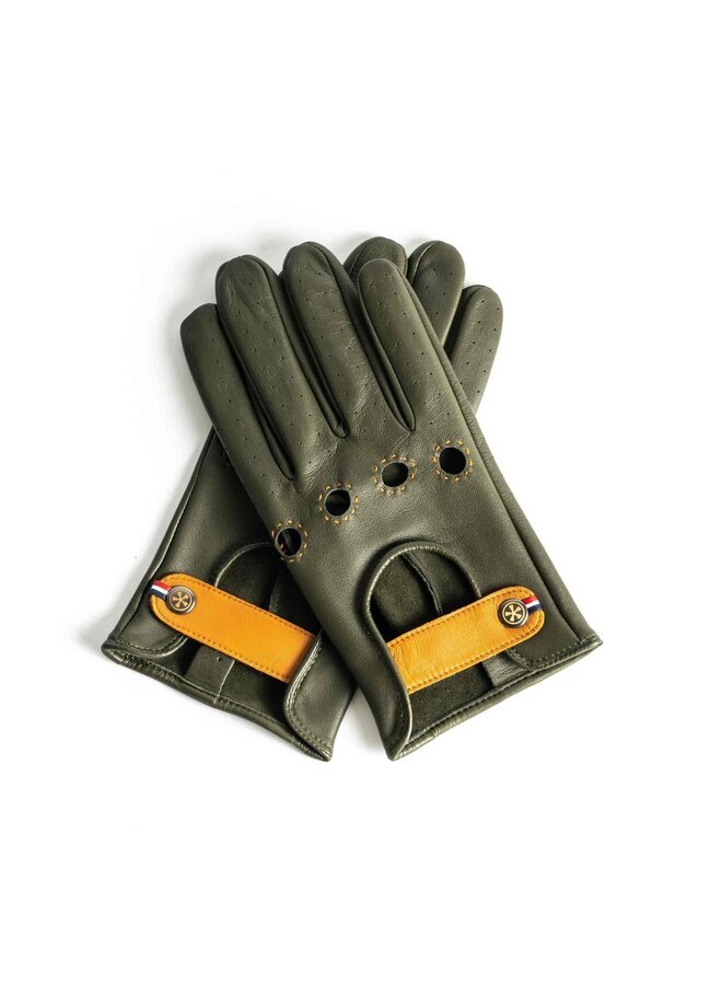 gants de conduite en cuir Racers Roadr vintage