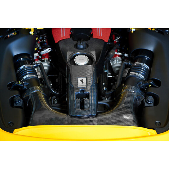 Plaque moteur en fibre de carbone Ferrari 488 Pista Capristo