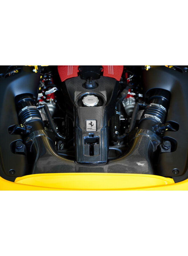 Ferrari 488 Pista Capristo Carbon Fiber Motorplaat