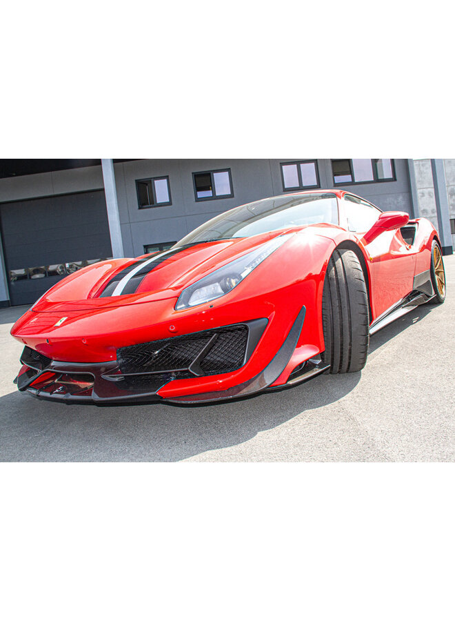 Alerón delantero de fibra de carbono Ferrari 488 Pista Capristo